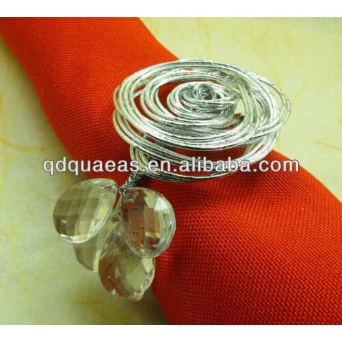 Metal wire flower napkin ring