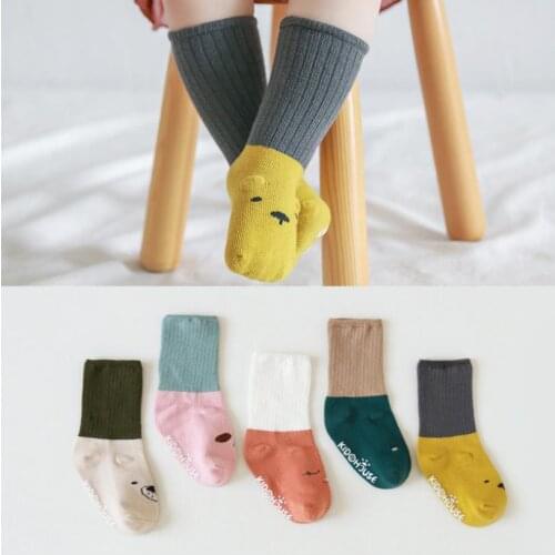 2021 Lovely Cute Winter Children’s Socks Dispensing Non-slip Cartoon Animal Baby’s Knee Length Socks for Boys Girls 0-3T
