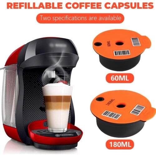 180/60ml Refillable Coffee Capsules for BOSCH-s Machine Tassimoo Reusable Coffee Pod Crema Maker Eco-Friendly