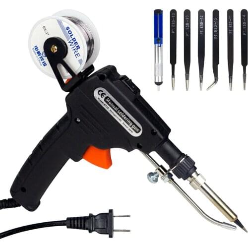 60W Automatic Soldering Iron Kit Home Electronic One Hand Operation Soldering Tool for Welding Circuit Board Appliance Repair