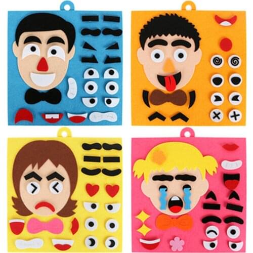 New Arrive 3D Training Educational Toys Parents Kids Five Sense Organs EVA Foam DIY Assembling Puzzles Jigsaw Recognition