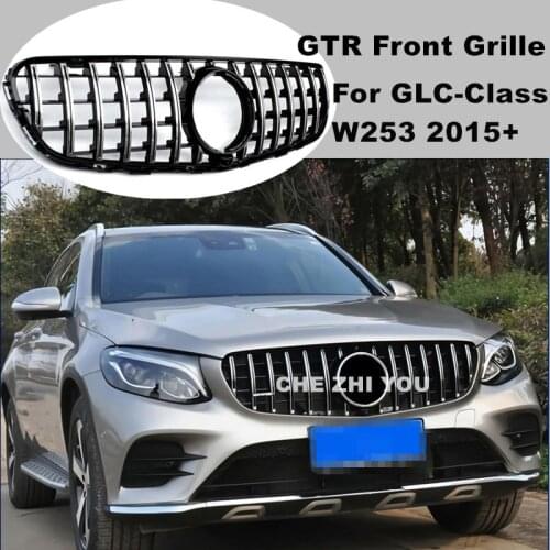 For Mercedes Benz GLC-Class X253 W253 2015-2019 GT Front Bumper Grille GLC200 GLC250 GLC300 GLC450 With / Without Camera