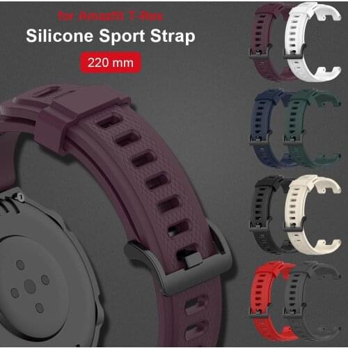 New Replacement Watch Band Soft Breathable Silicone Wristband Adjustable Sports Watch Strap For Amazfit T-Rex Smart Bracelet