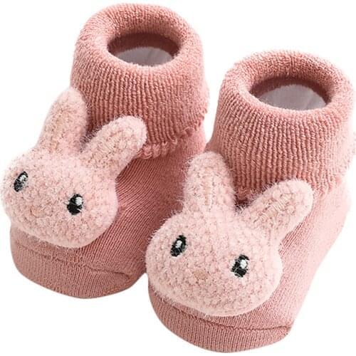 Christmas Sock Newborn Toddler Baby Girls Boys 3D Cute Cartoon Animal Anti-slip Socks Slippers Toddler Baby Girl Sock Shoes 2021