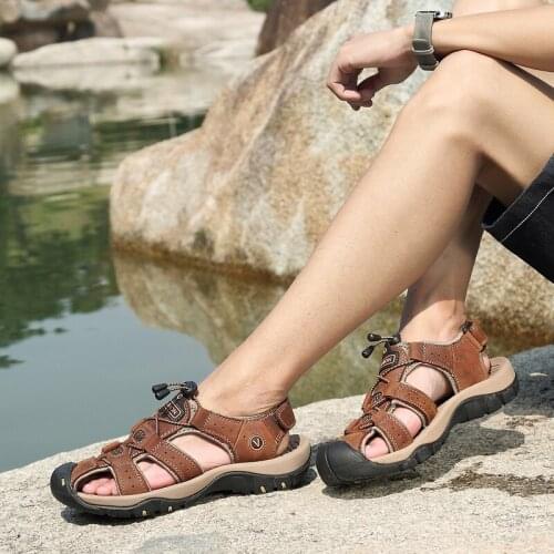Sandali Da Uomo Sandals Men Beach Sandel For Vietnam Sandalias De Cuero Para Hombre Sandals-men Leather Genuine