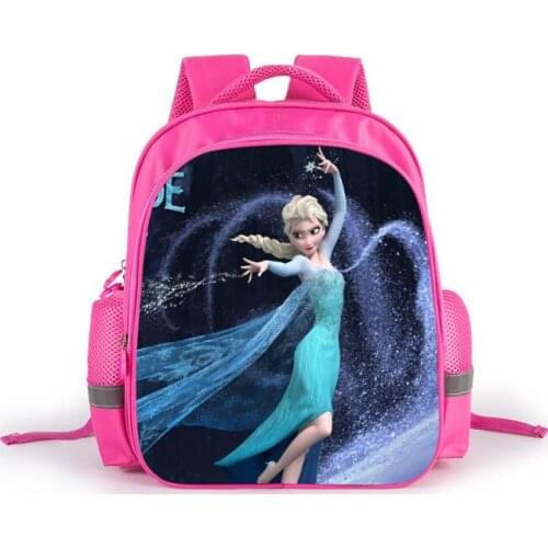 Disney New Lovely Elsa Schoolbags Cartoon Cute Frozen Teenage Backpack Bags for Girls Feminine Schoolbag