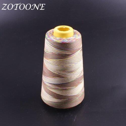 ZOTOONE 1500M/Roll 40/2 Sewing Polyester Threads Rainbow Cord Hand Sewing Thread For Leather Sewing Machine Accessorie Supplies