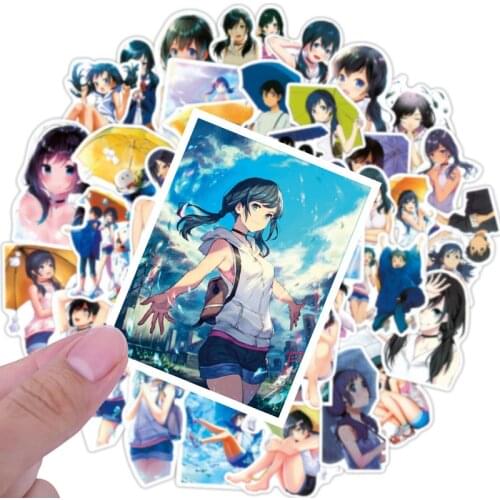 10/50Pcs/Pack Anime Weathering With You Series Sticker Children Toys Gift For Notebook Laptop Mobile Phone Decoration Stickers