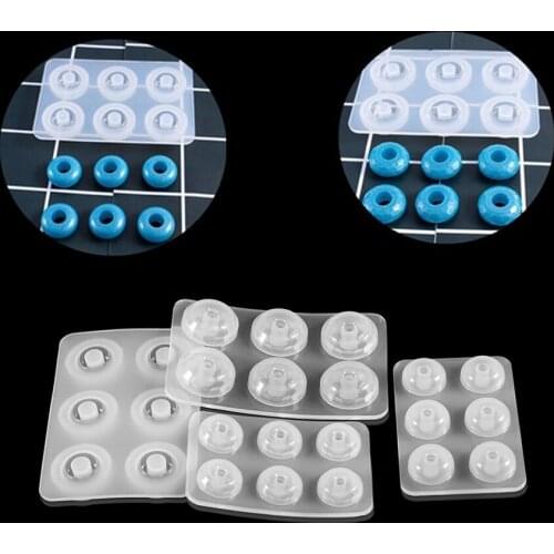 12mm 16mm Flat Ball Beads Silicone Mold Round Bead UV Epoxy Resin Casting Moulds for DIY Resin Jewelry Crafts Making Accessories