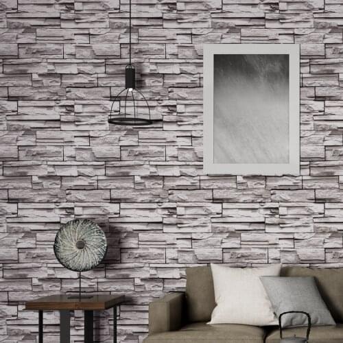 3D Brick Stone Wallpaper PVC Waterproof Vintage Stone Textured Wallpaper Living Room Bedroom Cafe Bar Decor Retro Sticker Brick