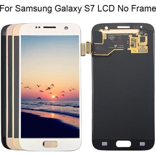 5.1'' SUPER AMOLED Replacement LCD No Frame for SAMSUNG Galaxy S7 Display G930 G930F Touch Screen Digitizer