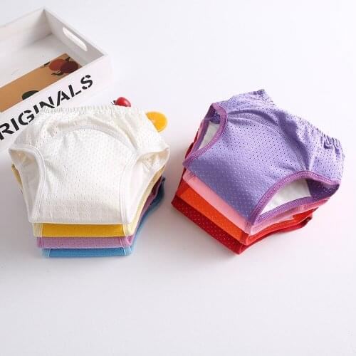 5PCS New Mesh Training Pants Toilet Training Pants Waterproof Baby Diaper Pants Baby Underwear Diaper Leak-Proof Diapers