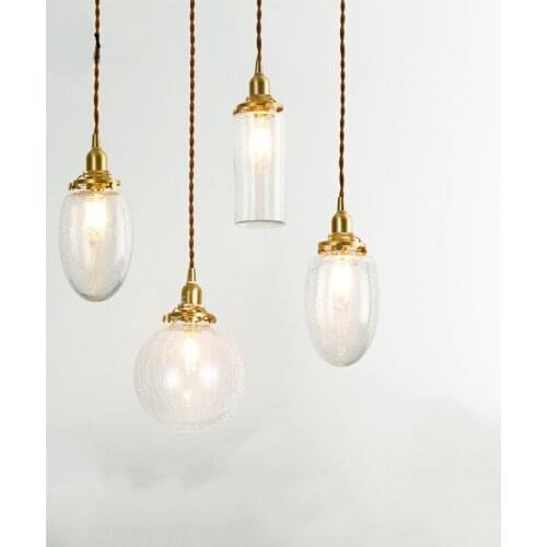 Lustre pendente hanging ceiling lamps glass ball bedroom Home Decoration E27 Light Fixture luminaire suspendu luminaire