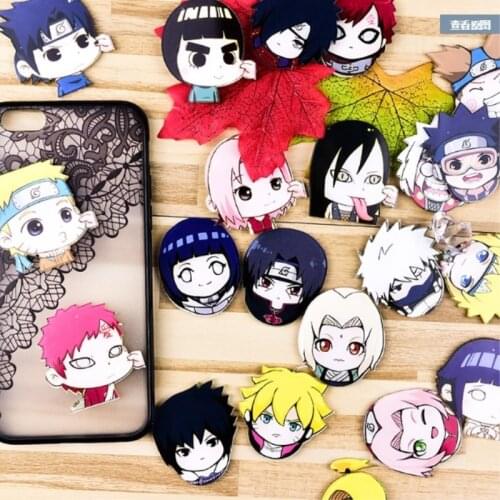 1PC Acrylic Anime Ninja Brooches Backpack kakashi Tips Brooch Badge Clothes Brooches Pins Bag Decor Brooch Badges