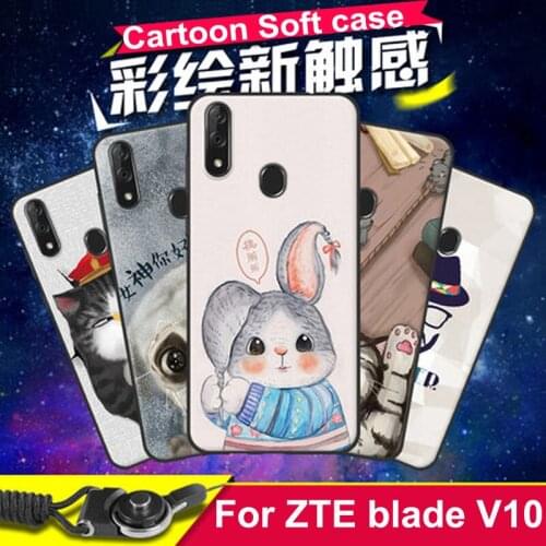 Silicone coque For ZTE blade V10 V1000 case cover retro Painted soft TPU phone case For ZTE bladeV10 V 10 Protective housing 6.3