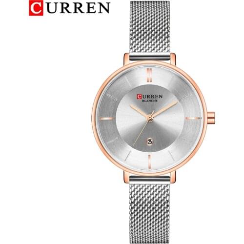 CURREN Fashion Ladies Watches Luxury Stainless Steel Mesh Belt Analog Quartz Watch Women Casual Female Clock 2021 Montre Femme
