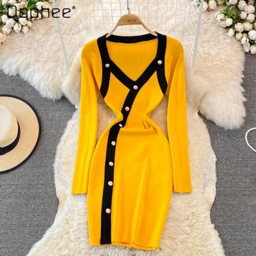 Модные трикотажные платья Dophee China At AliExpress