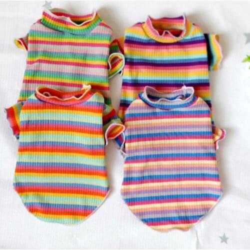 Dog T-shirt Spring Summer Dog Clothes Shirt Cat Yorkshire Puppy Outfit Poodle Bichon Pomeranian Schnauzer Pet Clothing Pajamas