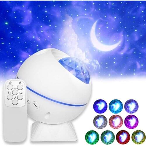Galaxy Projector Light, Starry Sky Night Light LED Star Projector Starry Nebula Ocean Wave Projector Lamp for Ceiling/Party/Home