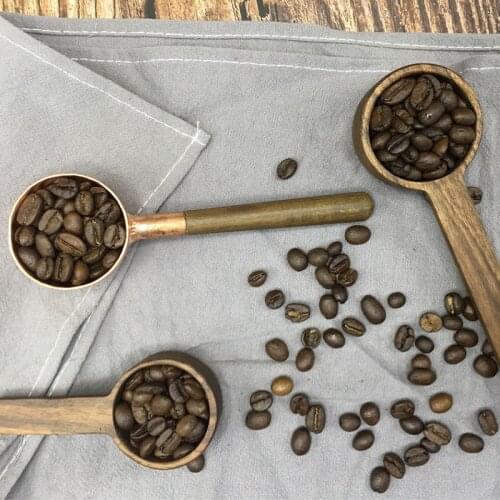 Natural Walnut Wood Mini Coffee Beans Spoons Scoop For Coffee Tea Sugar Salt Flatware Wood Spoons Tools Kitchen Supplies