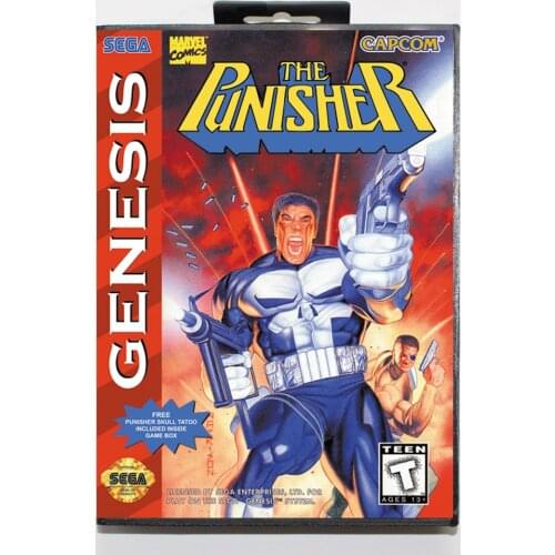 Punisher 16bit MD Game Card For Sega Mega Drive/ Genesis with Retail Box