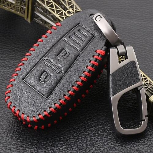Leather key fob cover case shell set skin protect holder for SUZUKI Swift Sport SX4 SCORSS grand vitara 2 button keyless remote