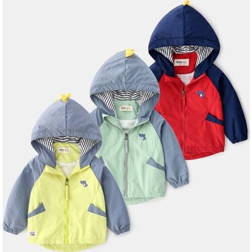 Baby Boy Jacket Casual Cotton Long Sleeves Toddler Boy Jacket Zipper Windproof Hooded Outwear Kids Clothing Autumn New Arrival