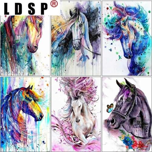LDSP Tapestry Diamond Painting Horse Handicrafts Full Square Diamond Embroidery Sale Animals Handmade Gift Wall Decoration