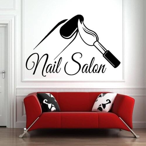 Manicure wall decal Nails Nail Art Polish Pedicure Beauty Salon wall glass decor stickers home decor waterproof vinyl decals 288