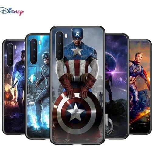 Soft TPU Cover Marvel Captain America for OnePlus Nord N100 N10 8T 8 7T 7 6T 6 5T Pro Black Phone Case