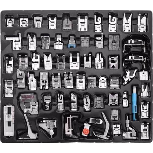Multi-functional Domestic Sewing Machine Presser Feet Set Accessories Tool for Brother, Babylock,Singer,Janome,Elna,Toyota 62pcs