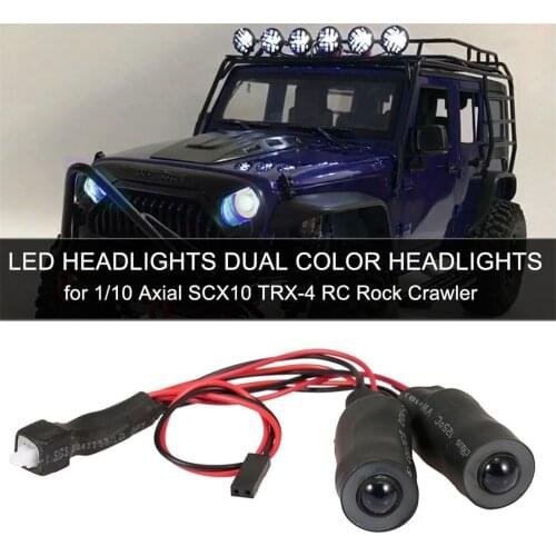 RC High Bright 2 LED Head Lights Taillight Headlamp for Axial SCX10 90046 1/10 Scale RC Rock Crawler DIY Accessory Spare Parts