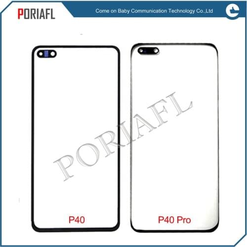 For huawei P40 Pro Outer Screen Front Glass Cover LCD Touch Screen Lens For Huawei P40 P40Pro glass lens repair patrs + OCA glue