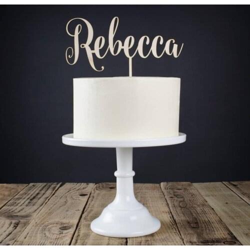 Personalized Name wooden Cake Topper,Custom Baby Childrens Happy Birthday Cake Topper,Birthday Cake Topper Party Decorations