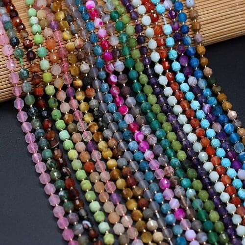 New Style Fashion Natural Stone Beads Section Semi-Precious Loose Bead 6 MM For Jewelry Making DIY Necklace Earrings Accessory