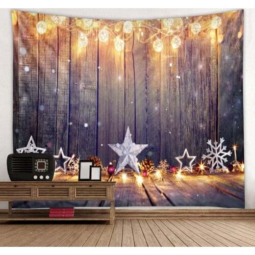 Christmas tapestry Christmas tree background wall hanging tapestry 2021 New Year holiday decoration household items big blanket