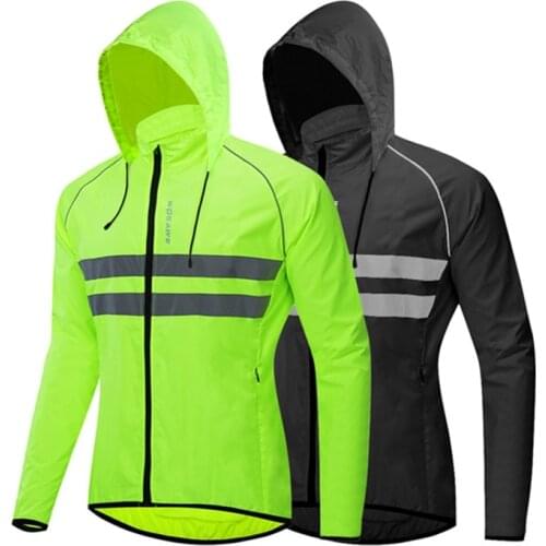 Outdoor Sports Hiking Windproof Cycling Running Jacket Reflective Road MTB Bike Jacket Long Sleeve Windbreaker