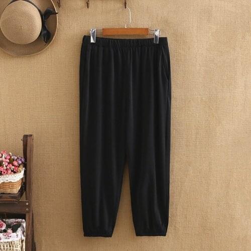Fat Sister Pants Female Loose Comfortable Large Size Elastic Waist Elastic Casual Pants Plus Fat Increase Leggings Tide