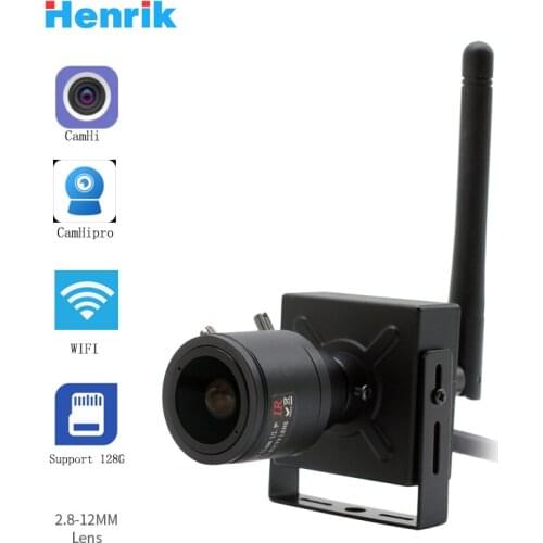 WIFI Mini IP Camera 2.8-12mm Manual Zoom Metal Security CCTV Camera Video Surveillance P2P with SD Card Slot 3MP 5MP CamHi