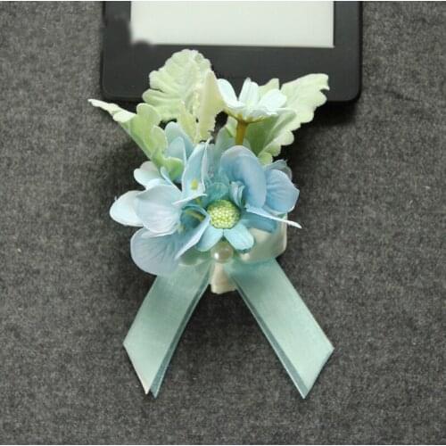 1Piece Wedding Groom Boutonniere Groomsman Corsage Artificial Flower Prom party Man Brooches Corages Buttonhole Suit Accessories