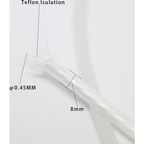 2m 11cores OCC silver plated Audio interconnect cable PTFE isulation for RCA XLR cable