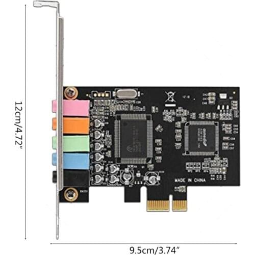 2021 NewPCIe Sound Card 5.1 Internal Sound Card 3D Stereo PCI-e Card 32/64 Bit PCI Express PC Sound Card CMI8738 Chip