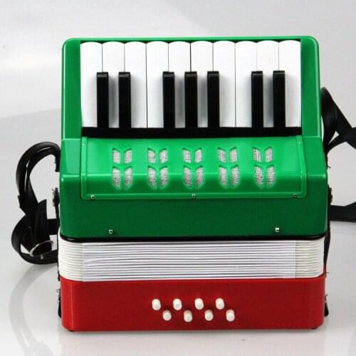 Accordion 17 keys 8 bass mini accordion 8bs childrens enlightenment small accordion musical instrument