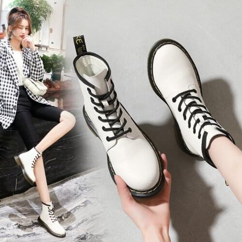 Leather Finishing Boots Black Women Shoes For Women Winter 043312