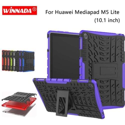 For Huawei Mediapad M5 Lite case 10.1 inch BAH2-L09 BAH2-W19 BAH2-W09 Armor case Tablet TPU+PC Shockproof Stand Cover