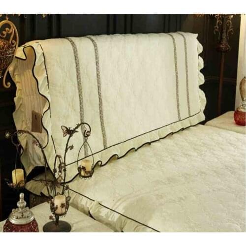 Korean style Headboard Cover Princess Ruffles Bedding Bed Cover With Cotton Dustproof Home Decoration Twin Full Queen King size