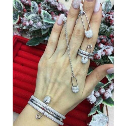 Cp271 Luxury Designer Fashion 925 Sterling Silver Jewelry zirconia star shape cv