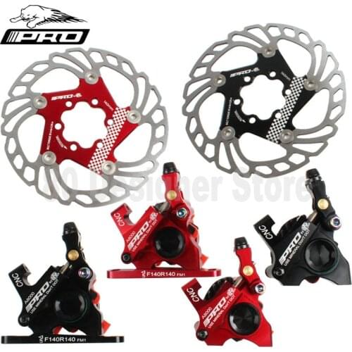 140mm Disc Brake Pads On For MTB Bicycle Road Bike Brake Line Pulling Disc Brake CNC Front Rear Bicycle Brake IIIPRO Ultraligt