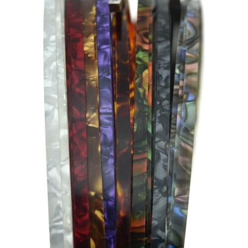 Dopro 2pcs Various Color Guitar Binding Purfling Strips Guitar Binding Strip 1650*5*1.5mm for Acoustic or Classical Guitar