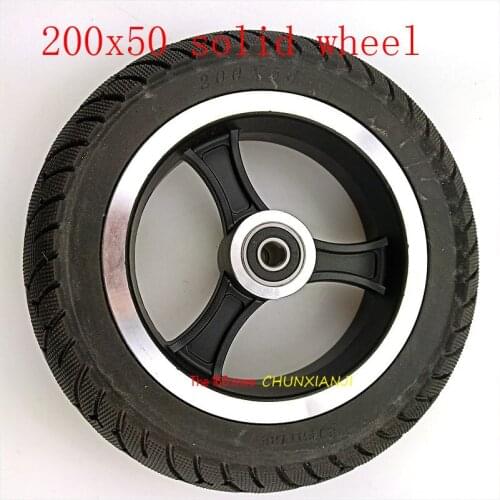200x50 ElectricScooter solid TyreWith Wheel Hub 8inch Scooter tire Aluminium Alloy rims solid Tire Electric Vehicle solid wheel